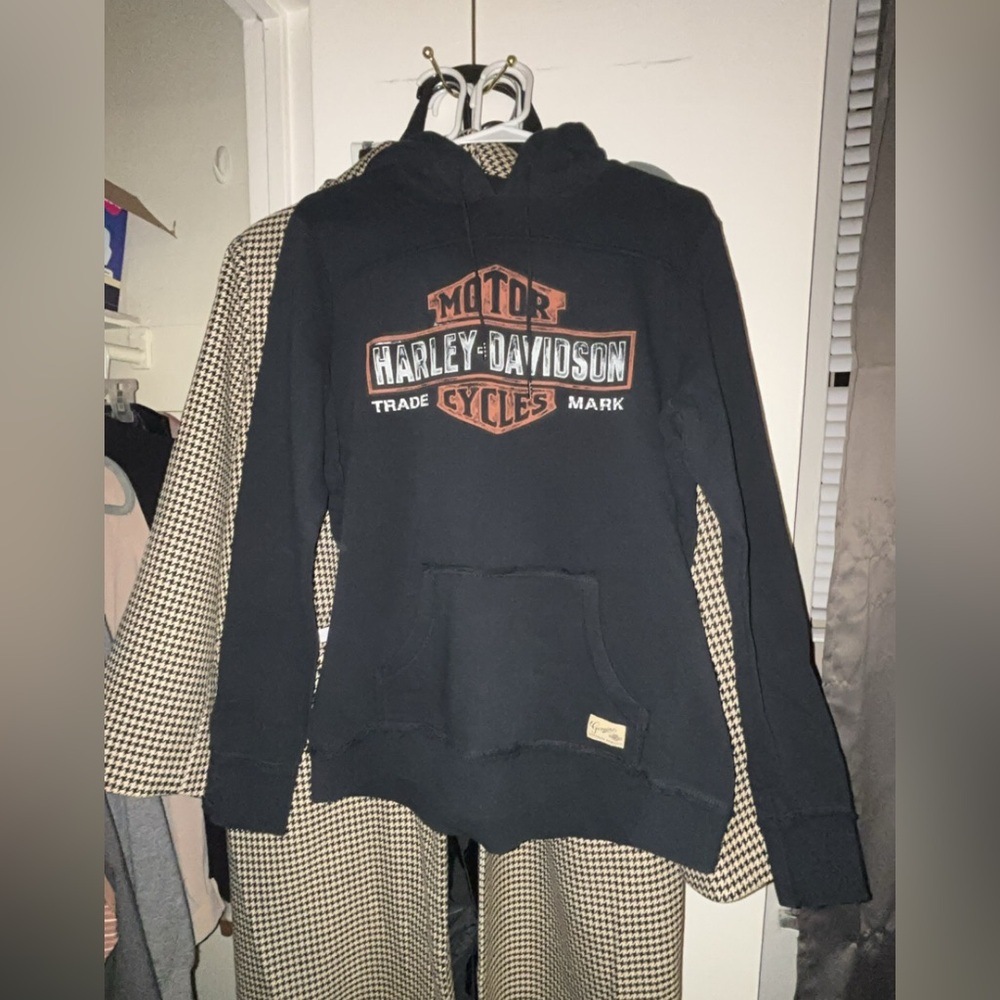 HARLEY DAVIDSON- WOMEN'S HOODIE- WILD CAT BAR & SHIELD RAGLAN